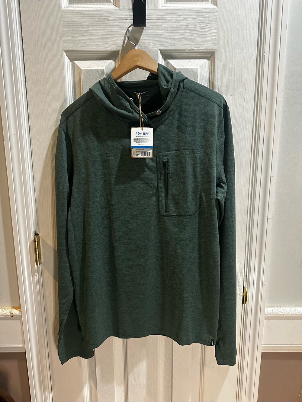 NWT Patagonia Capilene Cool Sun Hoodie Green 40+ UPF Outdoors Medium